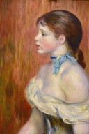 Young Girl with Blue Ribbon