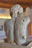 Three Roman Fragments: Bust of a Satyr, Funeral Urn, Funerary Altar