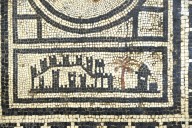 Head of Medusa and City Scene Floor Mosaic