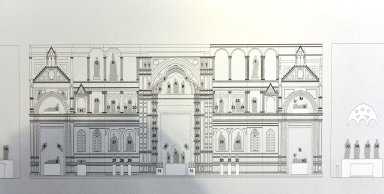 Model of Medieval Florence Duomo Facade