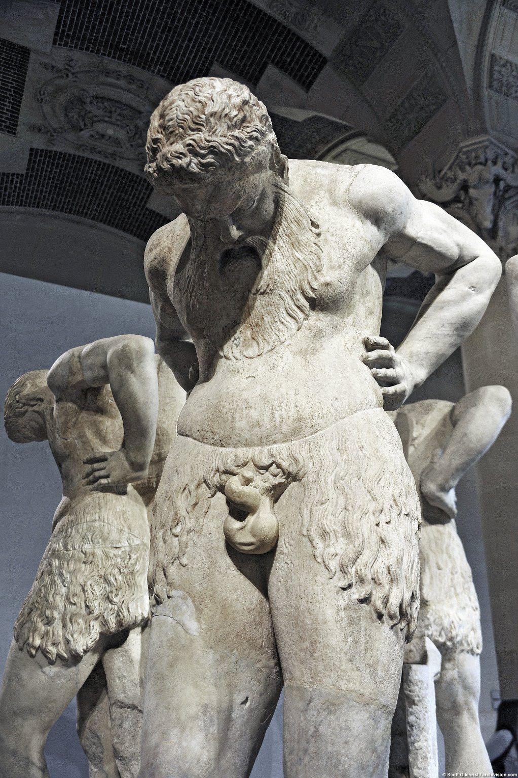 Atlantes in the form of Satyrs
